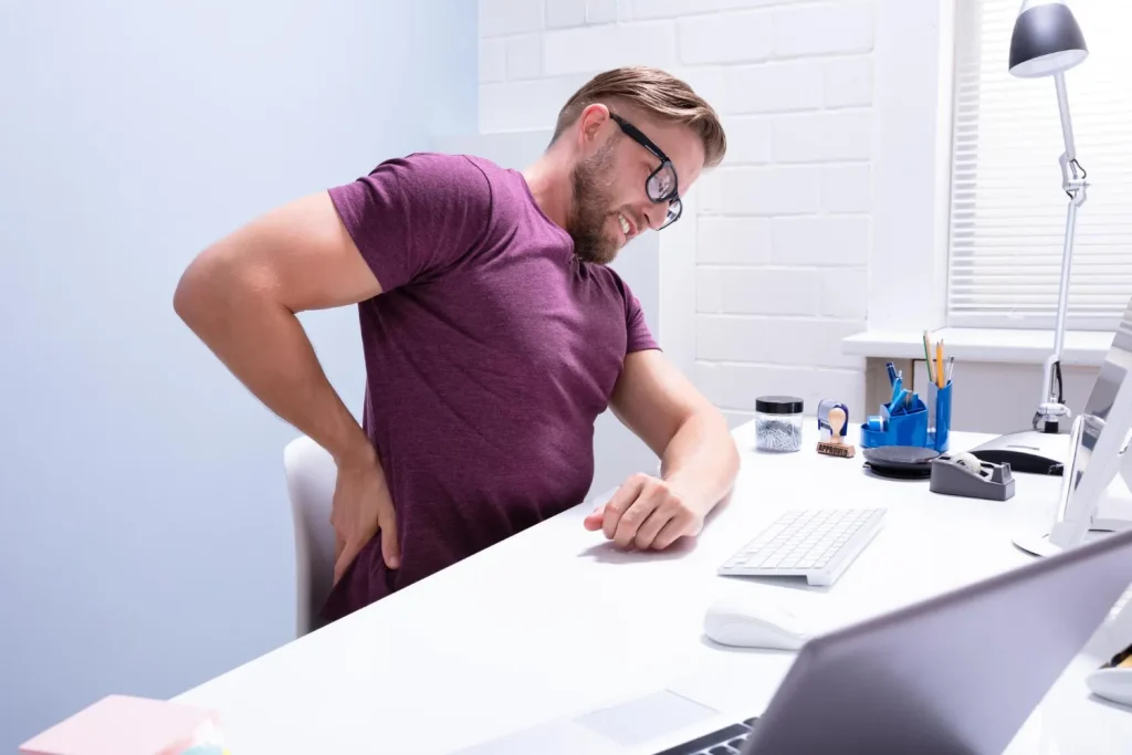 Woman with lower back pain