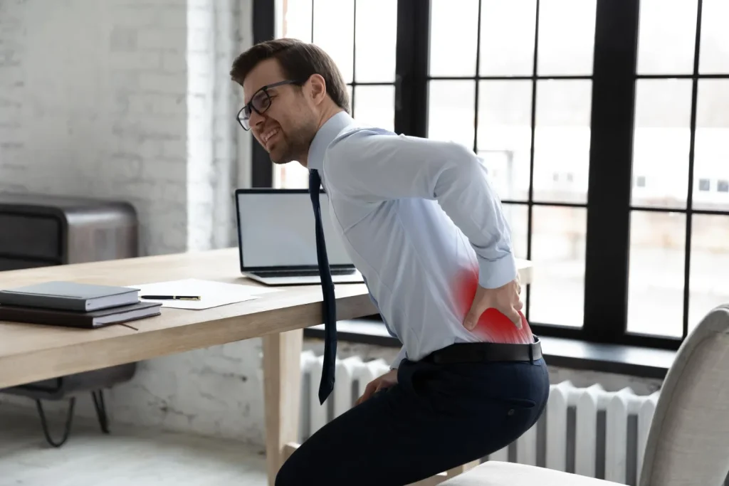 Man with sciatica pain